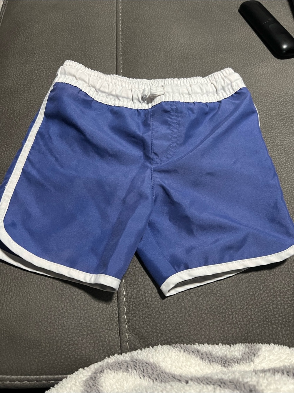 Cat & Jack 3T Blue Kids Swim Trunks with White Trim